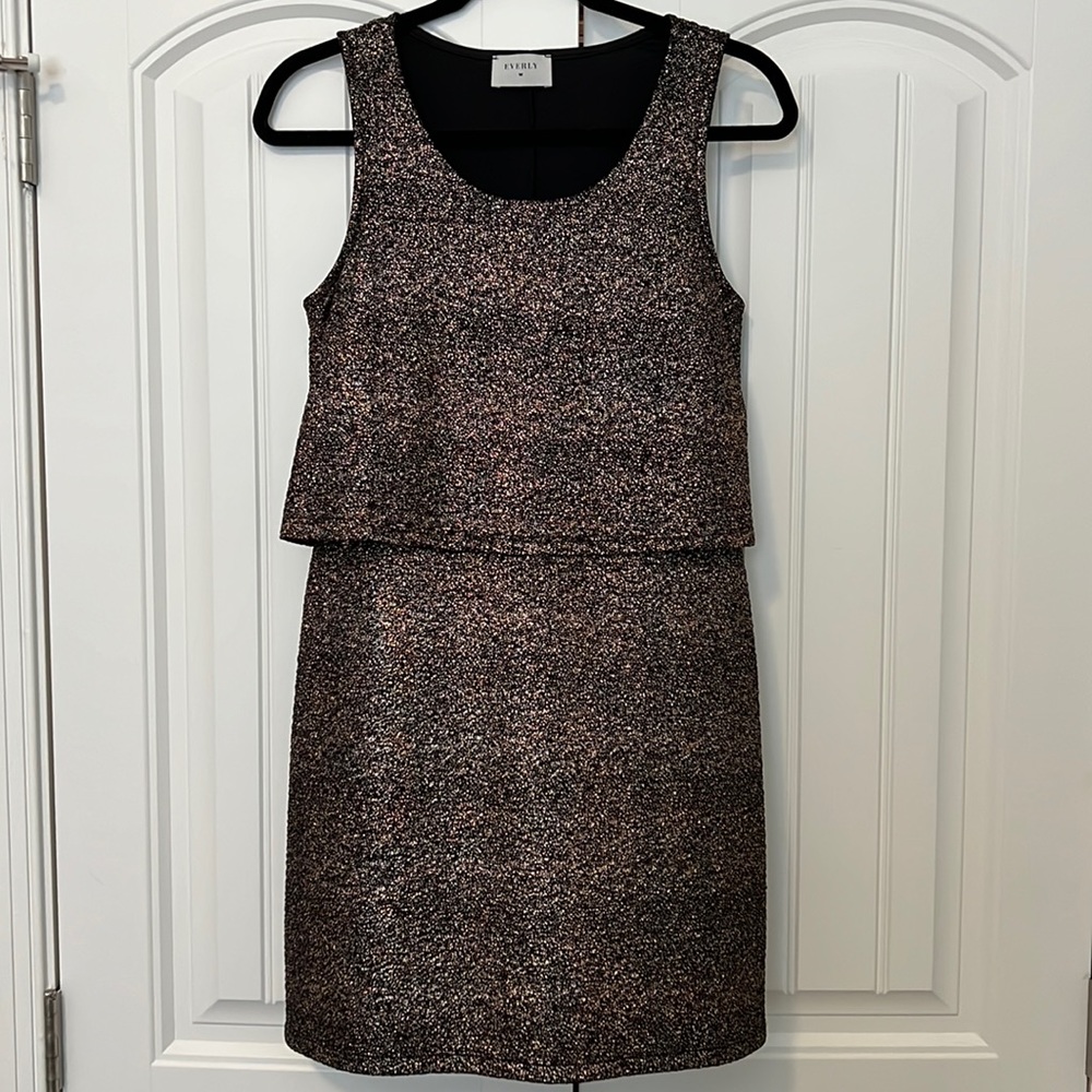Gold Shimmer Cocktail Dress